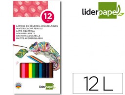12 lápices de colores acuarelables Liderpapel